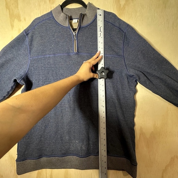 Cutter & Buck Pullover 1/4 Zip Sweater Men’s Large Navy Blue - Picture 6 of 10